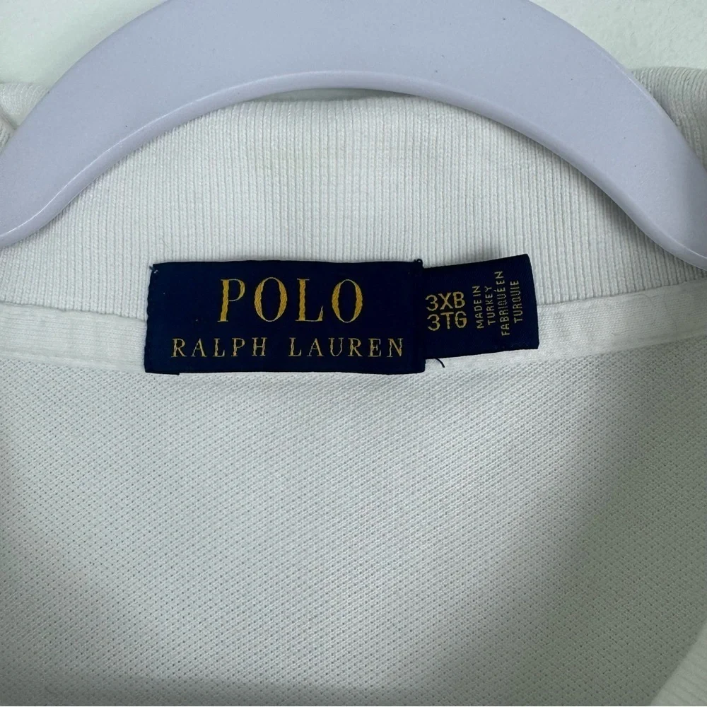 Polo Ralph Lauren White Polo Shirt with Rainbow Logo Limited Edition 3XL RARE
